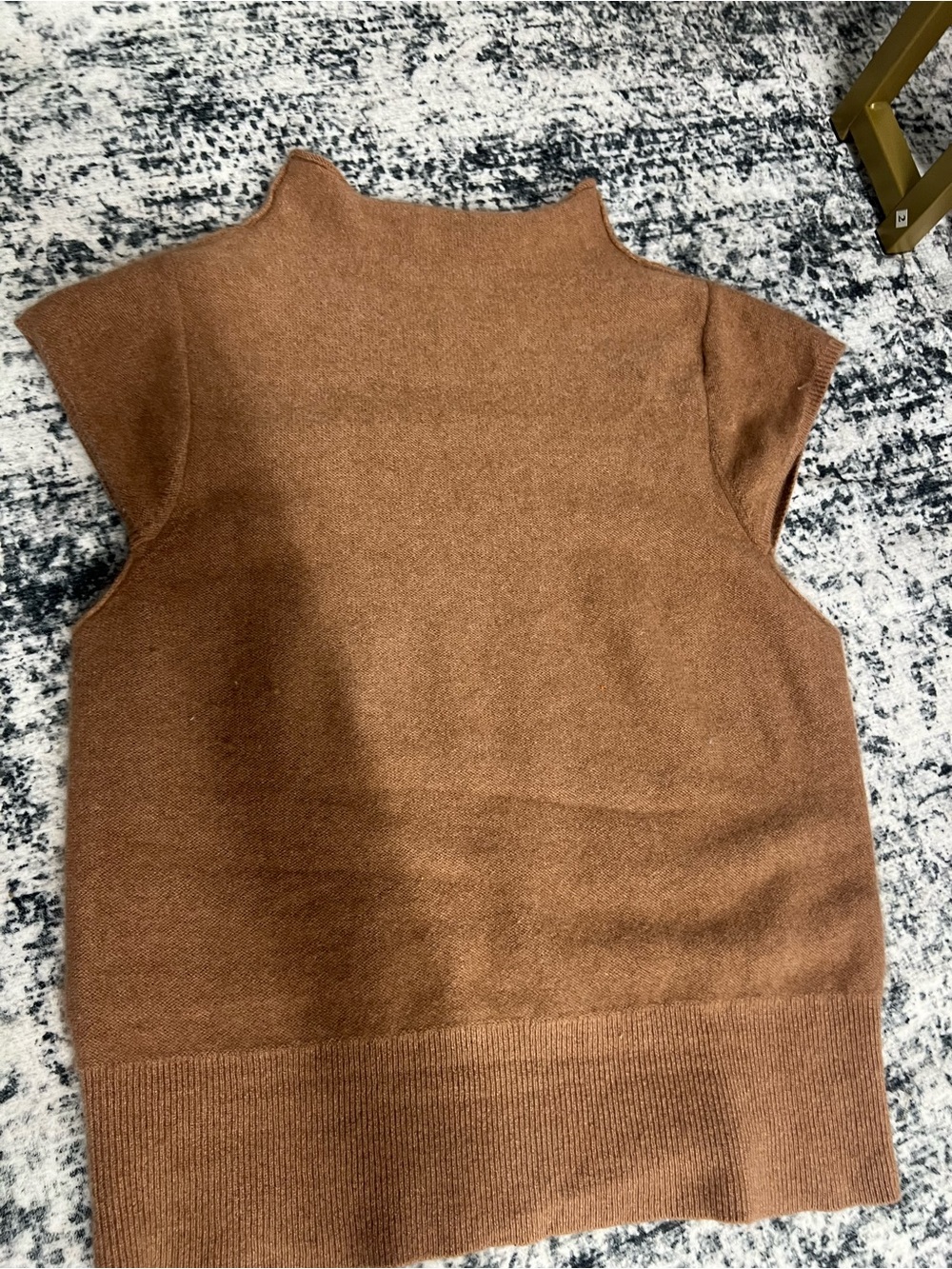 Anthropologie Brown Knit Sleeveless Sweater Vest